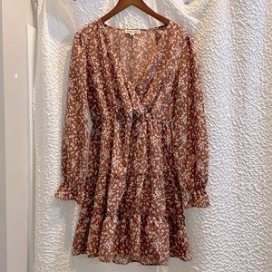 Copper long sleeve dress